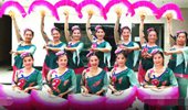 三亚代表队比赛第二名广场舞《盛世秧歌》队形展示 演示和分解动作教学