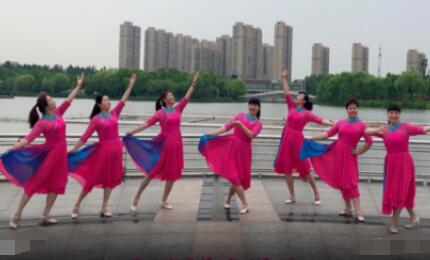 青儿广场舞《新浏阳河》原创时尚网红广场舞 背面演示及分解教学
