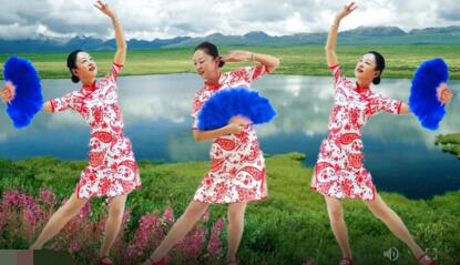 沈阳中国印象广场舞《好一朵女人花》扇子舞 背面演示及分解教学 编舞金子