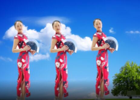 沈阳中国印象广场舞《秋水伊人》旗袍秀 背面演示及分解教学 编舞中国印象