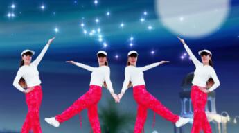 水蜜桃广场舞《月下情缘》扭胯动感健身舞 背面演示及分解教学 编舞水蜜桃