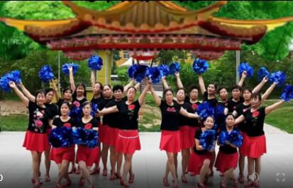 四季如春广场舞《中国广场舞》20人变队形 背面演示及分解教学