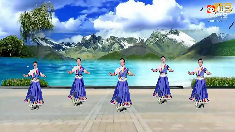 跳跃的旋律广场舞《雪域的祝福》优美藏舞附教学
