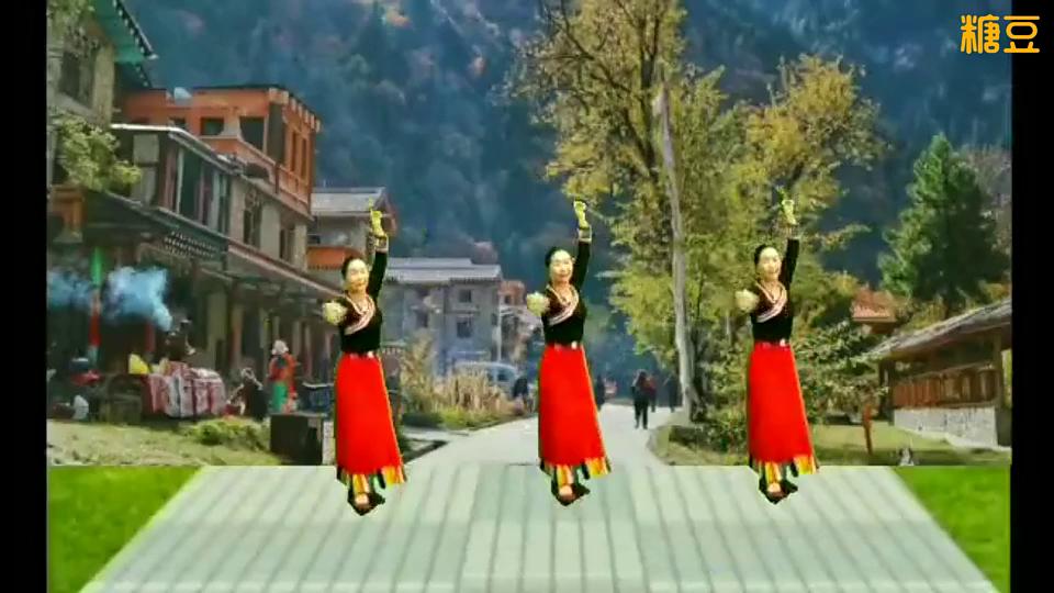 舞缘开心广场舞《爱在羊茸山水间》最新藏族舞大气优美