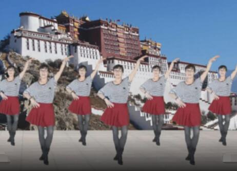 厦门梅梅广场舞《西藏情歌》单人水兵舞 背面演示及分解教学 编舞梅梅