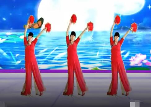 幸福的感觉广场舞《欢乐中国年》背面演示及分解教学 编舞幸福的感觉