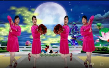 羊城萍聚广场舞《夜之光》原创32步花球健身舞 背面演示及分解教学