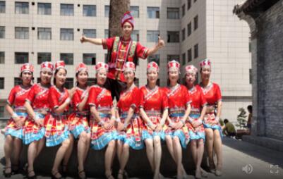 杨光广场舞《幸福的歌儿唱起来》原创圈圈舞 背面演示及分解教学