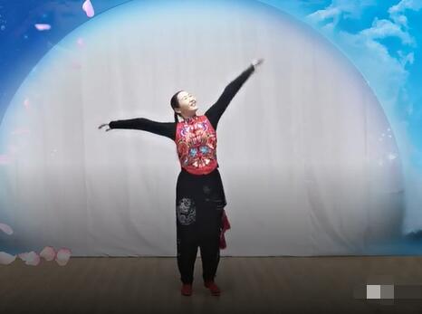 应子广场舞《月光上行走》藏族舞老舞新跳 背面演示及分解教学 编舞应子