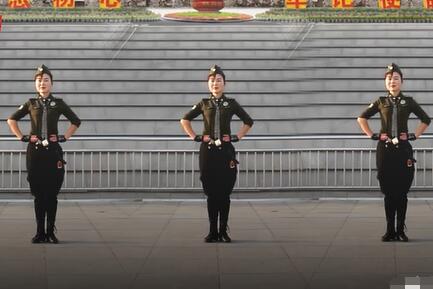 银河湾广场舞《一首想家的歌》新年特献新潮水兵舞 背面演示及分解教学