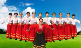 西安悠然广场舞《美丽的草原我的家》蒙古舞 背面演示及分解教学 编舞悠然