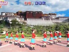中油四季广场舞《吉祥》优美藏族舞 背面演示及分解教学 编舞流水潺潺