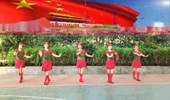江西璜溪红裙子舞蹈队《中国红》编舞雨夜