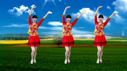 阳光香果广场舞精选广场舞《欢乐中国年》队形整齐画面太美