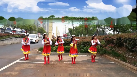 江西璜溪红裙子舞蹈队《梦中的格桑花》编舞杨丽萍创意视频高清完整正版视频