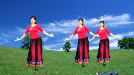 阿采原创广场舞中国成立70周年扇子舞《我的中国梦》变队形变字
