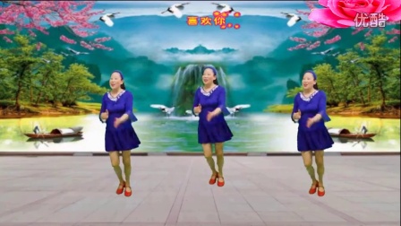 蓝天云广场舞简单好学的DJ舞曲《DJ不愿放开你的手》正反面舞蹈含分解教学