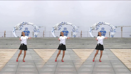 高安迷采广场舞励志金曲广场舞《爱拼才会赢》两人版更好看舞步简单时尚