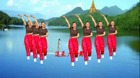 最美扇子舞《最美的中国》牡丹花开世界叫中国舞步活泼欢快