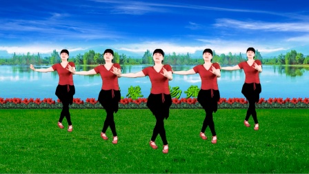 益馨广场舞零基础燃脂操《站在草原望北京》适合大众健身锻炼