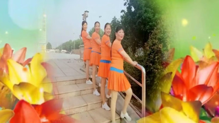 姐妹32步广场舞《黄土高坡》动感有活力的健身操