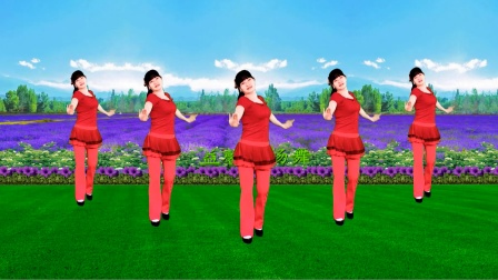 益馨广场舞流行曲《火火的爱火火的情》简单优美32步背面示范