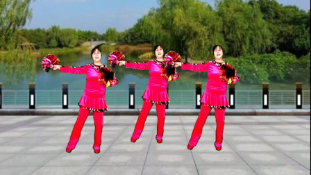 高安迷采广场舞动感大气的广场舞《中国红》画一道彩虹绘成中国梦