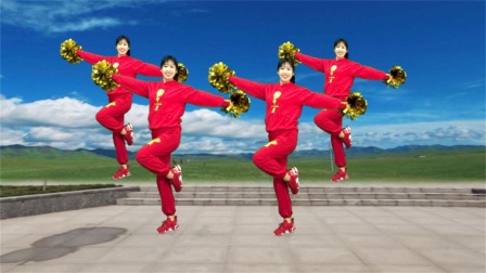 阿采原创广场舞新年花球舞《牛气冲天》适合表演跳出健康好身材
