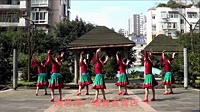 周思萍广场舞系列 美丽的卓玛 背面演示 民族舞